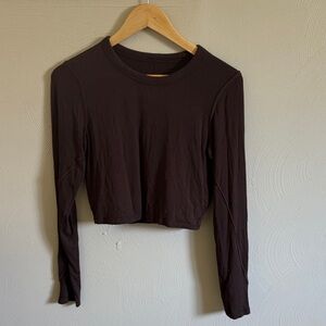 Hold Tight Straight-Hem Cropped Long-Sleeve Shirt Lululemon